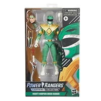 Power Rangers Lightning Collection Mighty Morphin, figurine de Ranger vert, avec accessoires