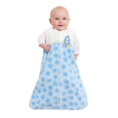 Halo SleepSack Wearable Blanket Applique Micro-Fleece - Blue Rocket Stars - Large