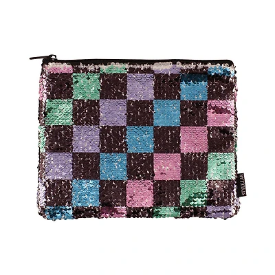 Fashion Angels Style.Lab de la pochette à sequins magique en damier Fashion Angels, sac à cosmétiques, trousse à crayons