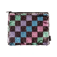 Fashion Angels Style.Lab de la pochette à sequins magique en damier Fashion Angels, sac à cosmétiques, trousse à crayons