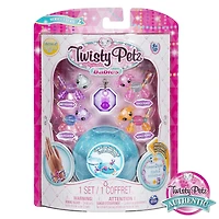 Twisty Petz, Seriés 2 Pack de 4, Bijoux à collectionner Our polaire et chiots (bleu).