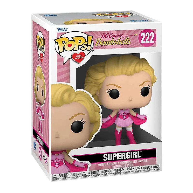 Figurine en Vinyle Bombshell Supergirl par Funko POP! Heroes: Breast Cancer Awareness