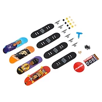 Tech Deck, Coffret de 4 fingerboards Ultra DLX, Skateboards Finessse, Mini skateboards personnalisables à collectionner