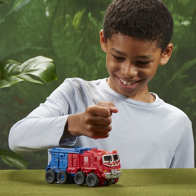 Transformers Toys Transformers: Rise of the Beasts Movie, Smash Changer Optimus Prime Action Figure, 9-inch