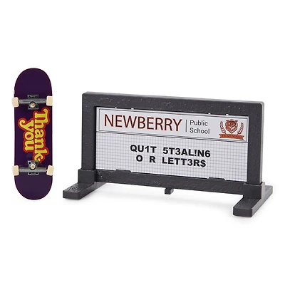 Tech Deck, Street Hits, Thank You Skateboards Fingerboard with Signage Obstacle