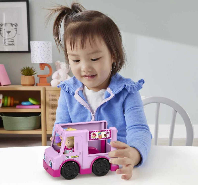 Fisher-Price Little People Barbie Camion de crème glacée, figurine