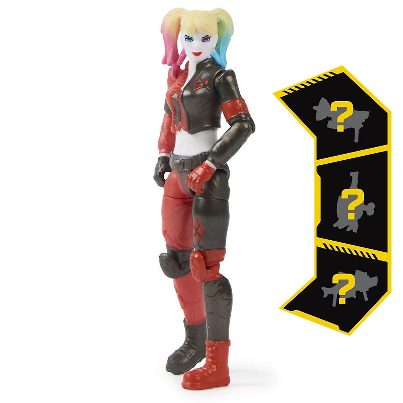 DC Comics, 4-inch Harley Quinn Action Figure with 3 Mystery Accessories, Batman Kids Toys