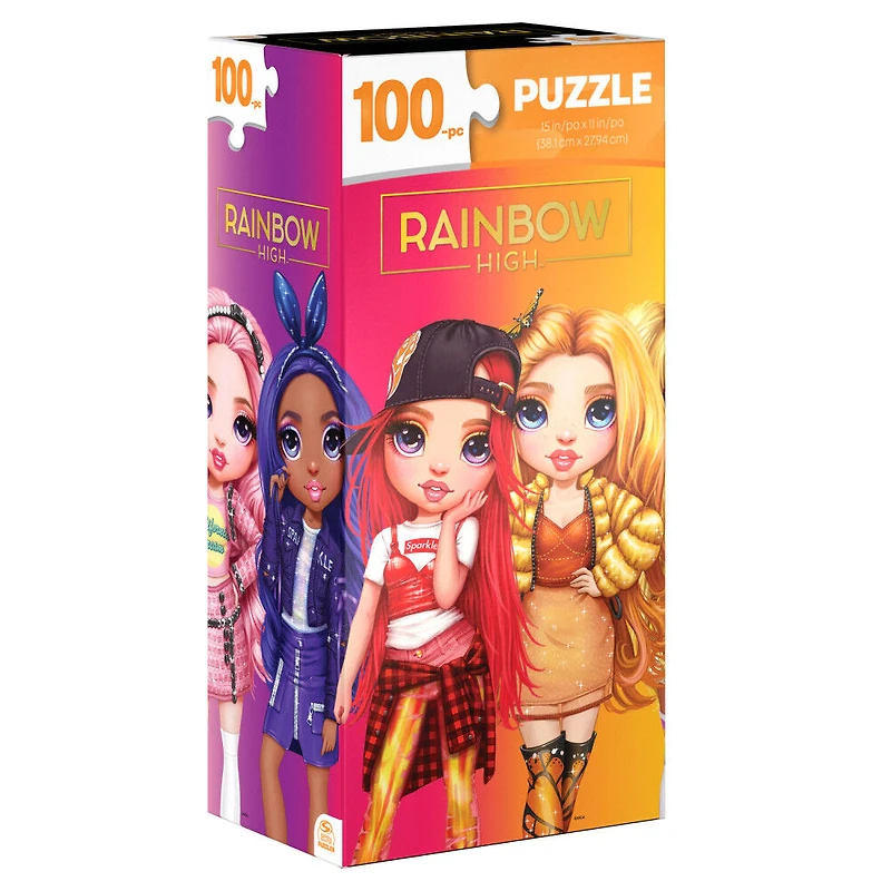 Rainbow High, Puzzle de 100 pièces avec boîte verticale pour rangement facile, pour les enfants à partir de 4 ans