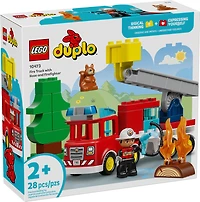 LEGO DUPLO Town Fire Truck with Hose and Firefighter Building Toy for Toddlers, Ages 2+ - 10473