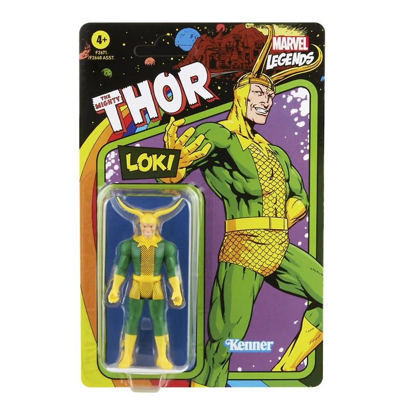 Marvel Legends Series Retro 375, figurines de collection rétro Loki de 9,5 cm