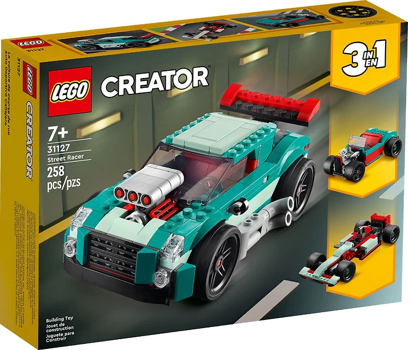 LEGO Creator 3in1 Street Racer 31127 Building Kit (258 Pieces)