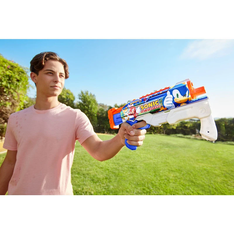 XSHOT Water Fast-Fill Skins Sonic The Hedgehog Hyperload Water Blaster by ZURU