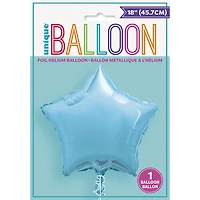 Solid Star Foil Balloon 18" Baby Blue