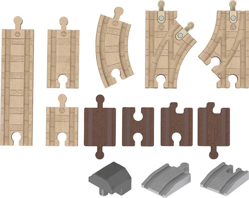 Thomas et ses amis - Piste en bois - Coffret d'extension de piste Clackety Track