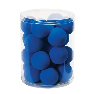 Contenant de 24 balles en mousse bleues