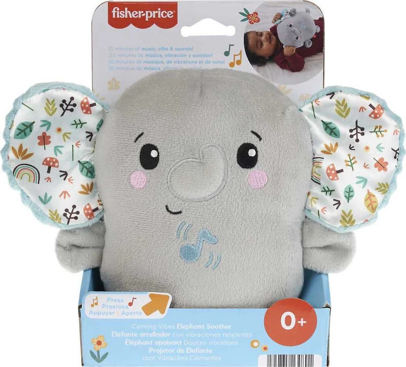 Fisher-Price-Peluche éléphant musicale pour bébé avec vibrations apaisantes