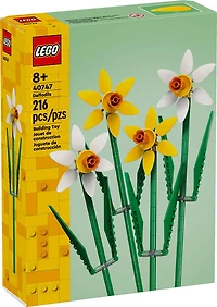 LEGO Daffodils Celebration Gift, Yellow and White Daffodil Room Decor 40747