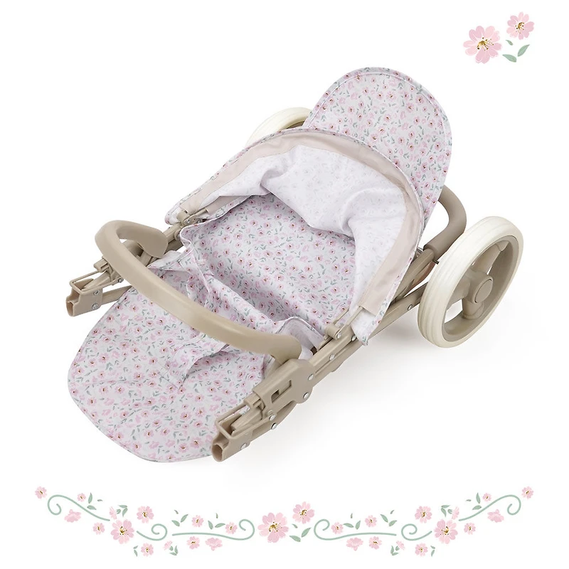Poussette double pour poupée Mabelle, Little Flora