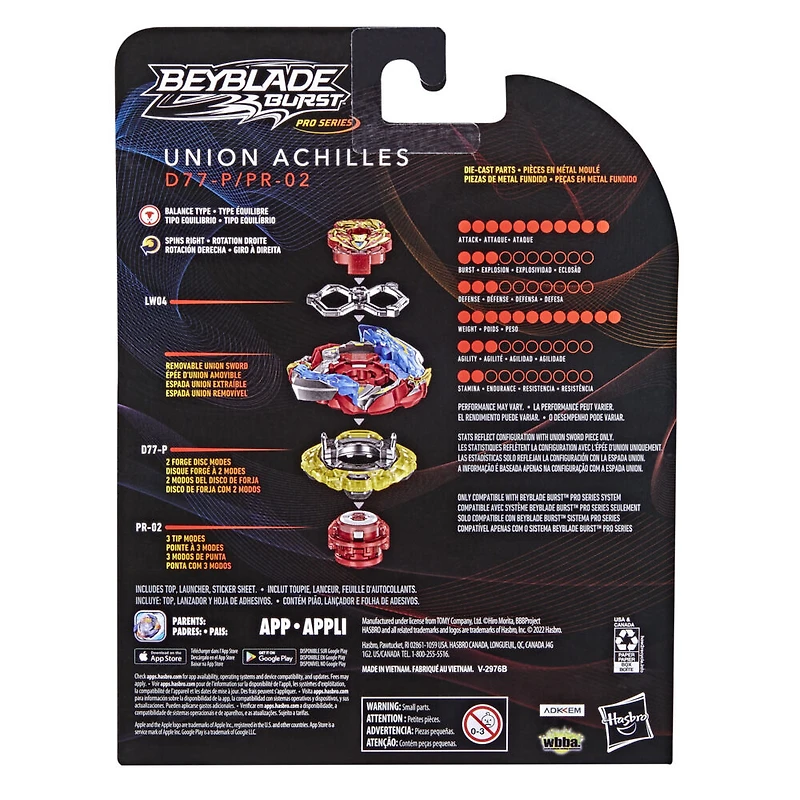 Beyblade Burst Pro Series Union Achilles Spinning Top Starter Pack