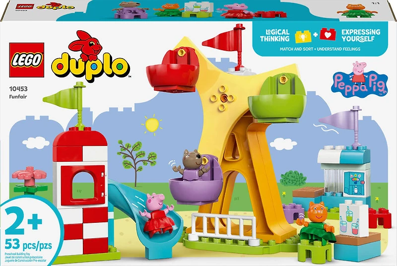 LEGO DUPLO Peppa Pig Funfair Toddler Toy - Learning Toy for 2+ Year Old Boy or Girl - 10453