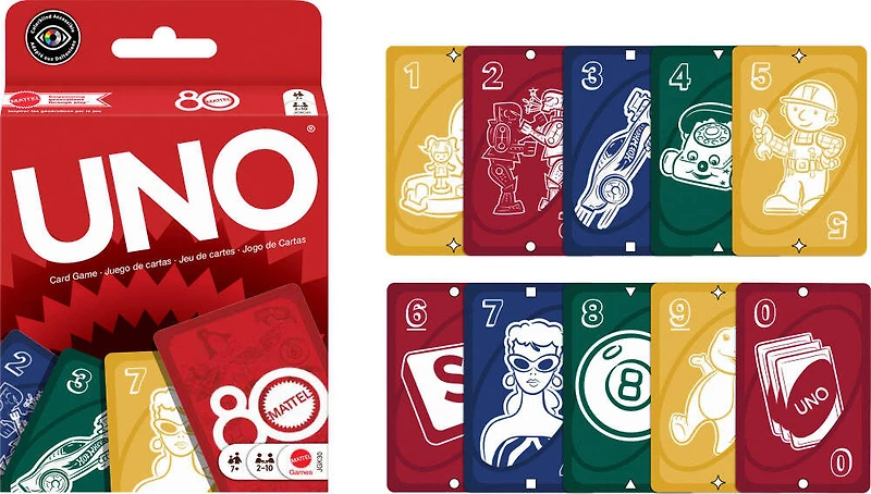 UNO Mattel 80th Ruby Red Card Game