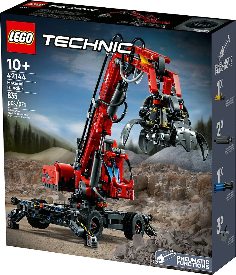 LEGO Technic Material Handler 42144 Crane Model Building Kit (835 Pieces)