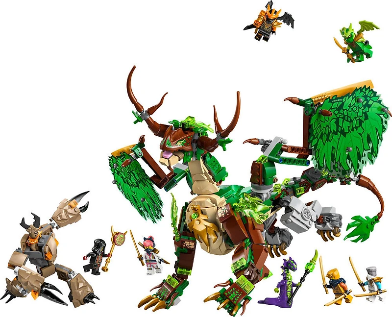 LEGO NINJAGO Le Dragon de la Vie, Jouet Dragon, Ensemble de Construction avec 8 Figurines 71859