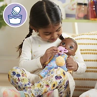 Baby Alive Soft 'n Cute, cheveux noirs, première poupée de bébé, lavable au corps souple, 28 cm