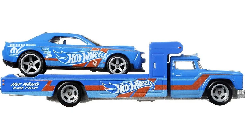 Hot Wheels Team Transport Retro Rig and '18 Dodge Challenger SRT GRK51
