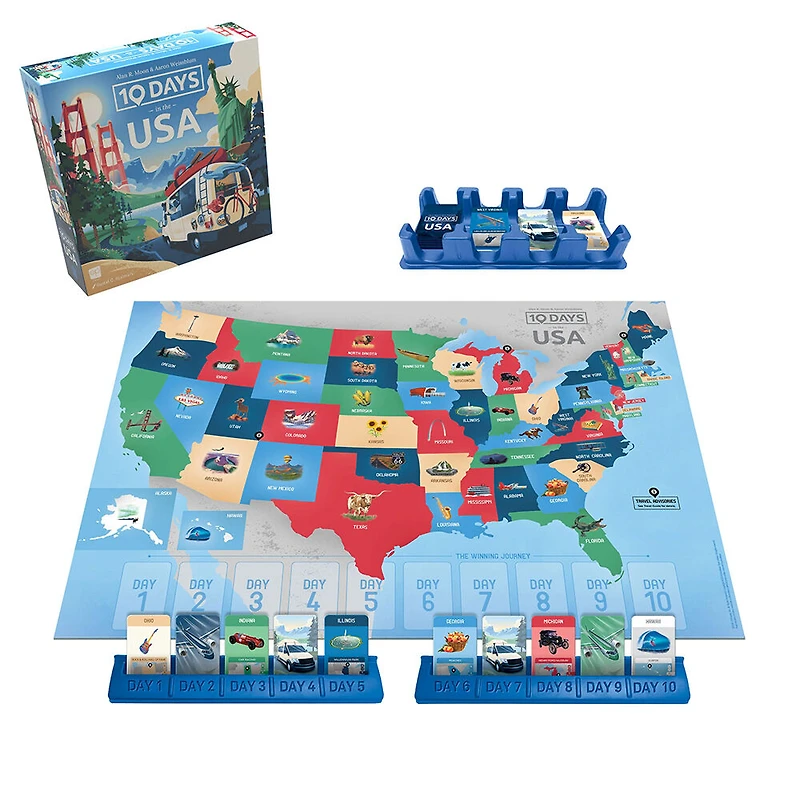 USAopoly 10 Days in the USA jeu de plateau - Édition anglaise