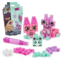 Pixobitz, Metallic Pack with 156 Exclusive No Heat Water Fuse Beads, Decos and Accessories for 3D Creations, Christmas Gifts, Arts and Crafts