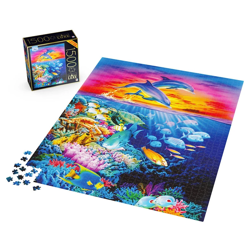 Puzzle Big Ben Luxe de 1500 pièces, Saut au coucher de soleil