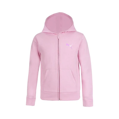 PUMA Fleece Zip Up Hoodie Pink 4T