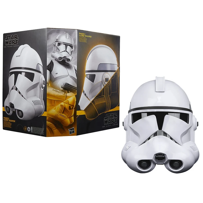 Star Wars The Black Series, The Clone Wars, casque électronique premium de Clone Trooper Phase II, article de collection