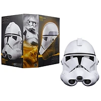 Star Wars The Black Series, The Clone Wars, casque électronique premium de Clone Trooper Phase II, article de collection