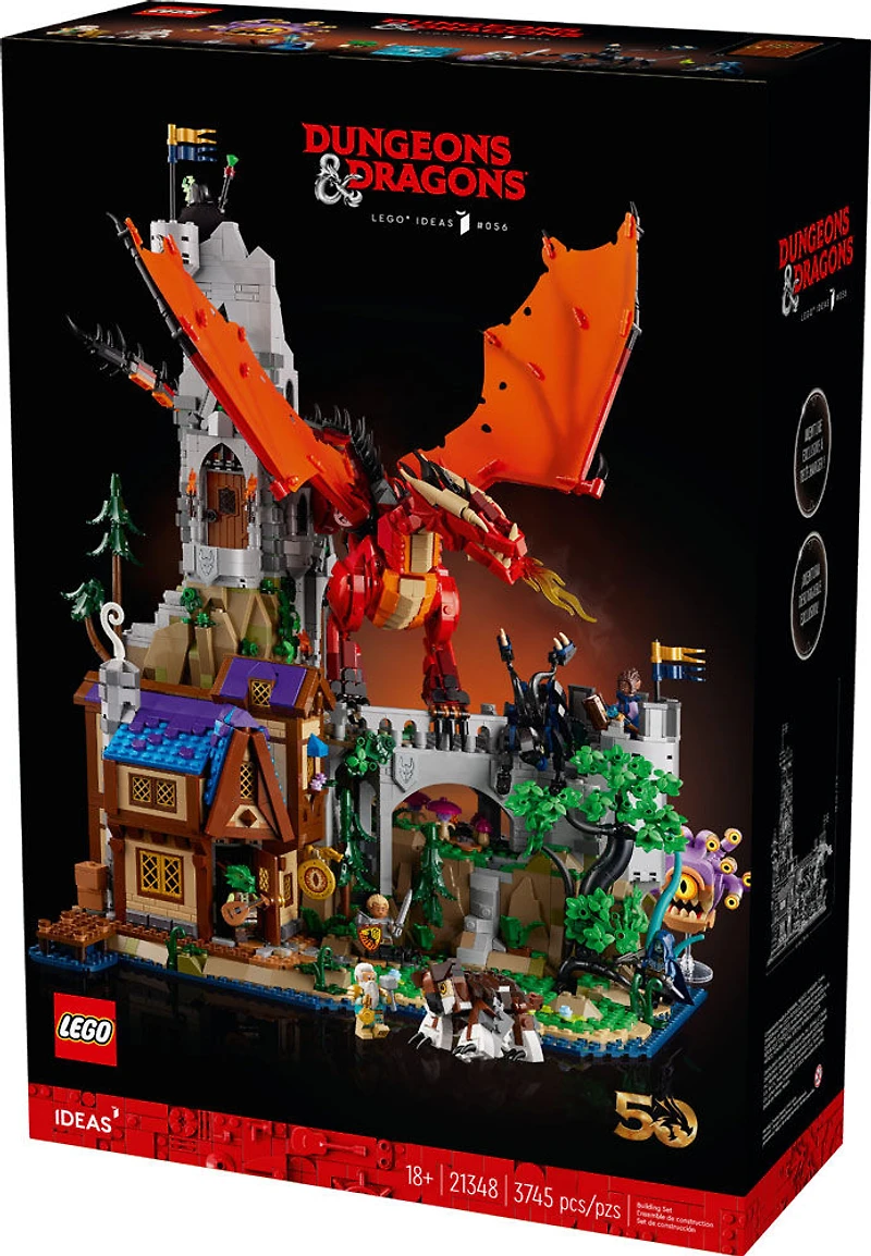 Ensemble LEGO Ideas Dungeons & Dragons : L'histoire du dragon rouge