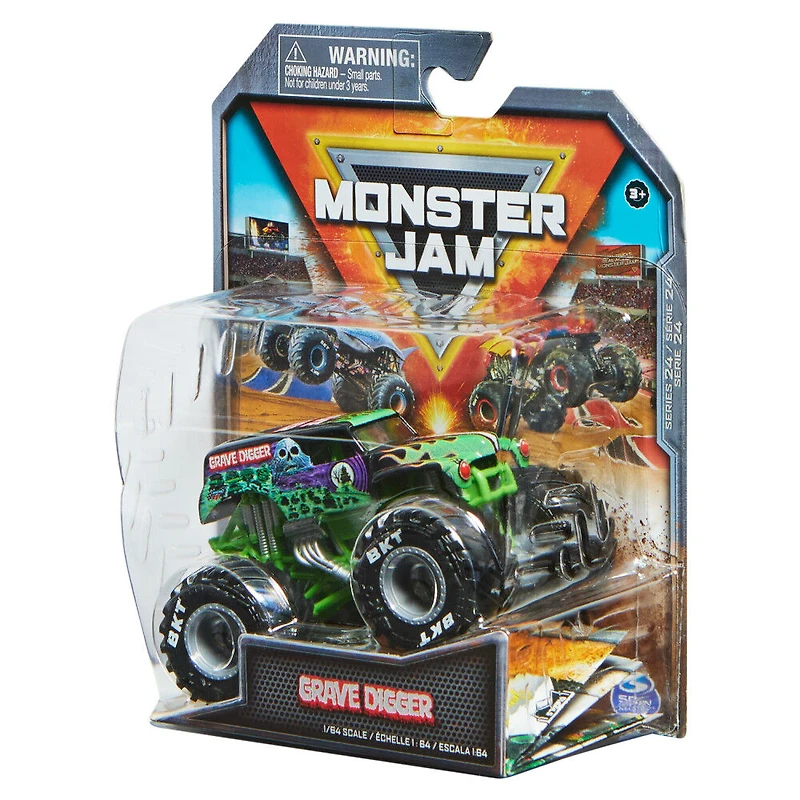 Monster Jam, Monster truck Grave Digger officiel, véhicule en métal moulé, série World Finals