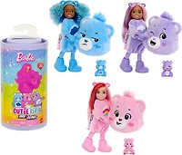 Barbie Cutie Reveal Chelsea Doll & Accessories, Care Bears Series, Small Doll with Costume & 6 Surprises (Styles May Vary)