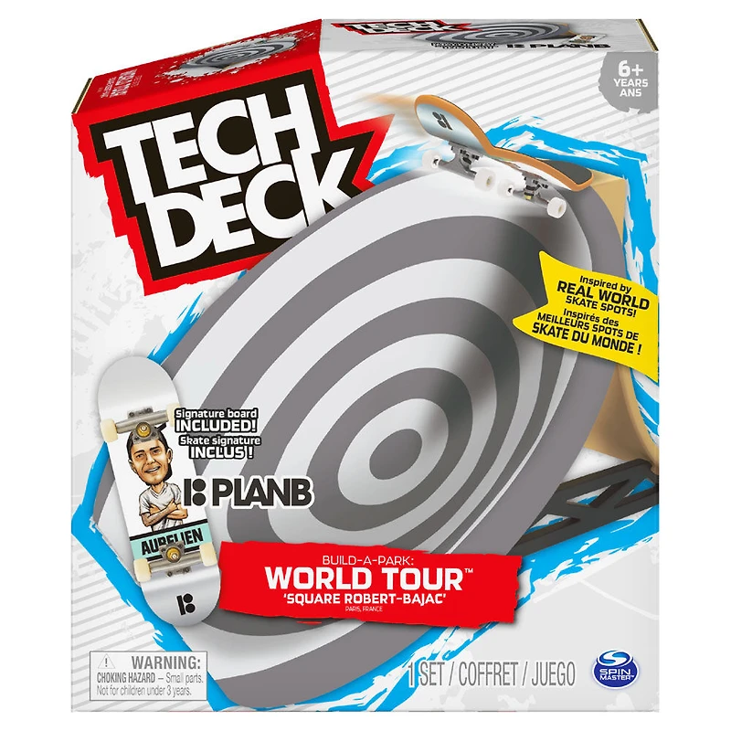 Tech Deck, Build-A-Park World Tour, Square Robert-Bajac (France), Coffret rampe avec fingerboard Signature