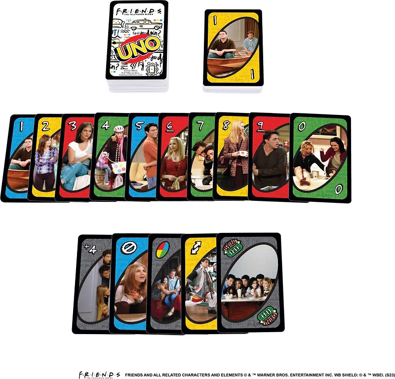 UNO Friends Jeu de cartes pour soirées de jeu en famille, adultes