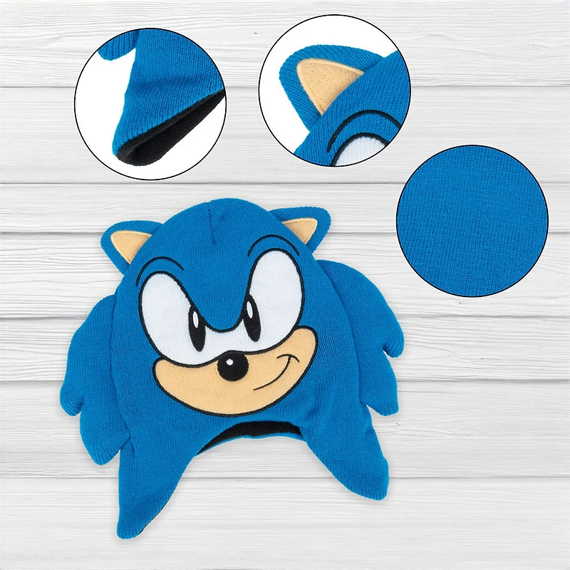Sonic Bonnet Péruvien Sonic 3D Bleu