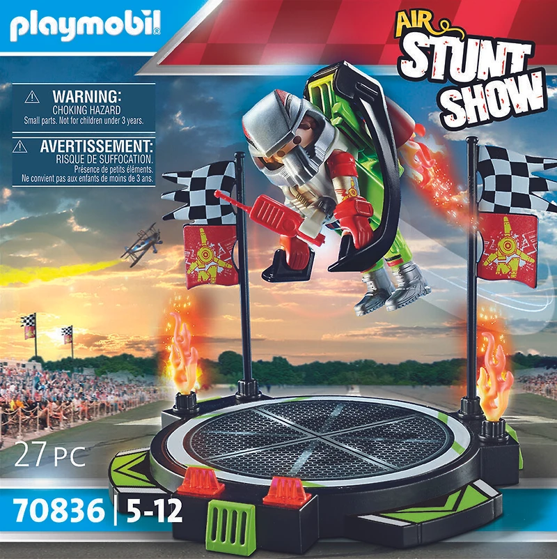 Air Stuntshow Pilote avec réacteur dorsal