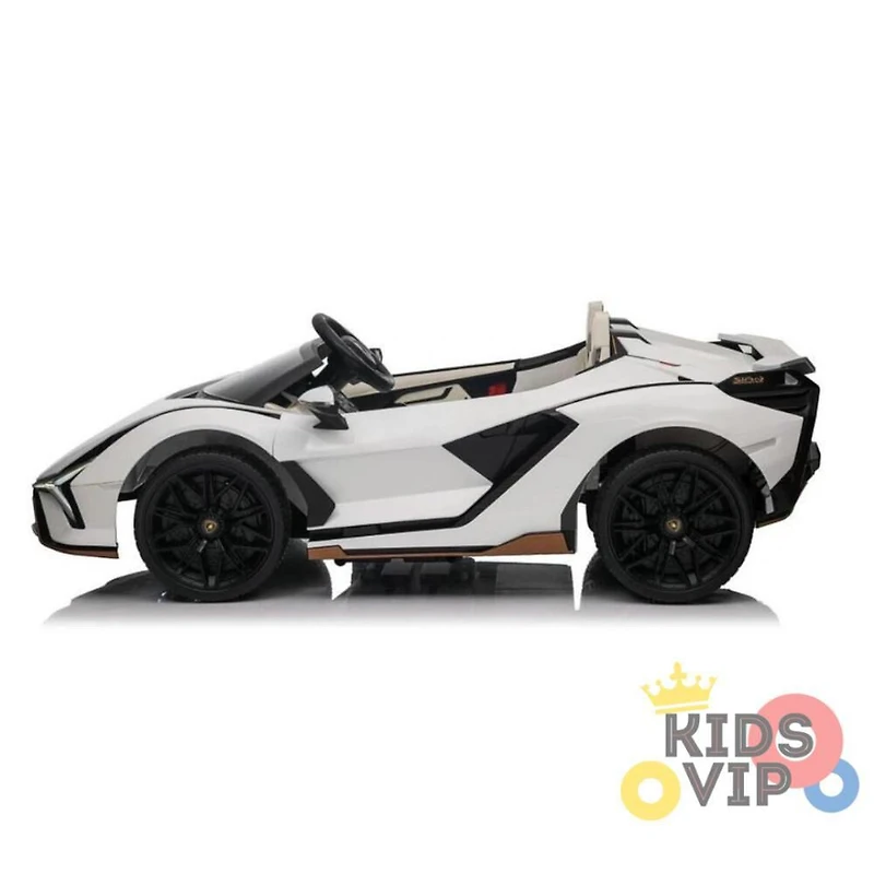 KIDSVIP Voiture porteur 2 places Lamborghini Sian 4X4 24 V sous licence pour enfants avec RC