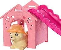 Barbie-Coffret Piscine des Chiots-poupée, 2chiots et 6accessoires