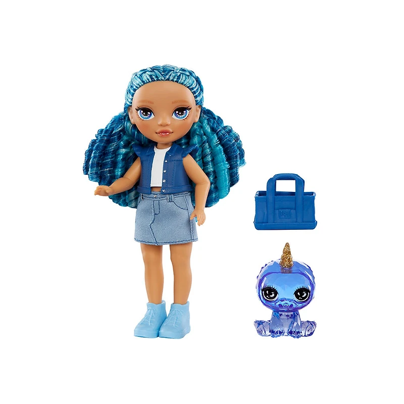 Rainbow High Littles - Sapphire Bradshaw petite poupée bleue de 5,5 po (14 cm) articulée