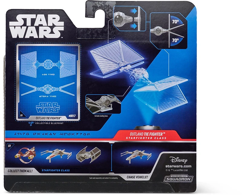 Escadron Micro Galaxie de Star Wars - Classe chasseur stellaire - chasseur TIE Outland