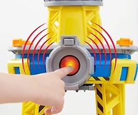 Rubble and Crew, coffret Bark Yard Crane Tower avec figurine articulée Ruben, bulldozer et sable Kinetic Build-It Play Sand