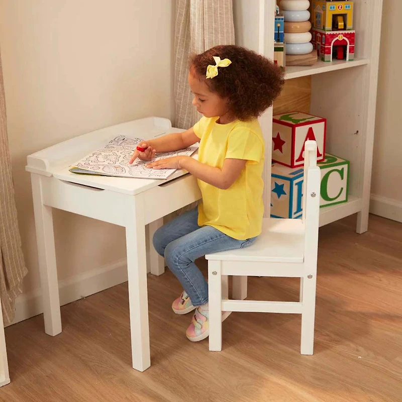 Élévateur pour enfant - Bureau et chaise - Blanc