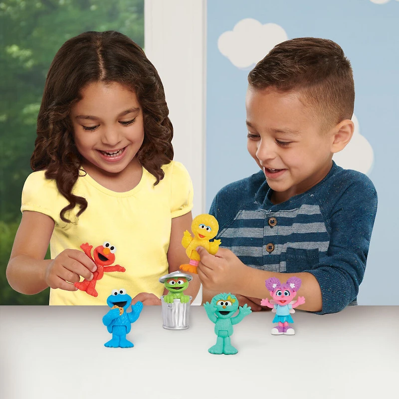 Les Amis du Voisinage de Sesame Street, 6 Figurines Articulées