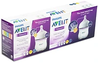 Philips Avent Natural Baby Bottles, Clear, 4oz, 5pack bundle SCF010/5PK
